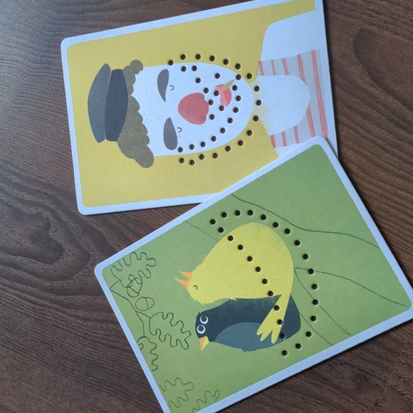 Embroidery cards, zigzag yarn, sewing, yarn craft, 5+ years Londji lacing game - Picture 7 of 16